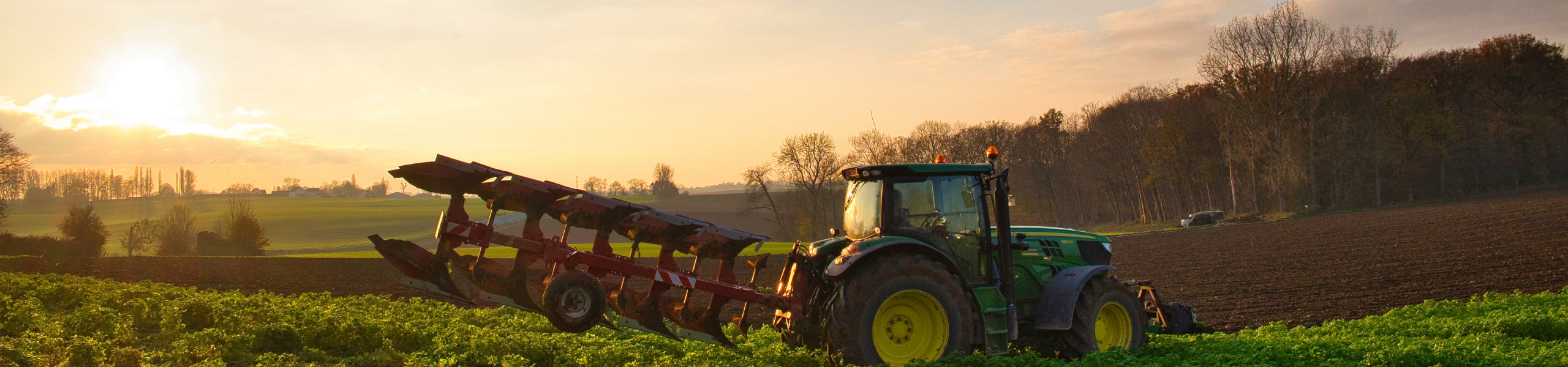 tractor in a field