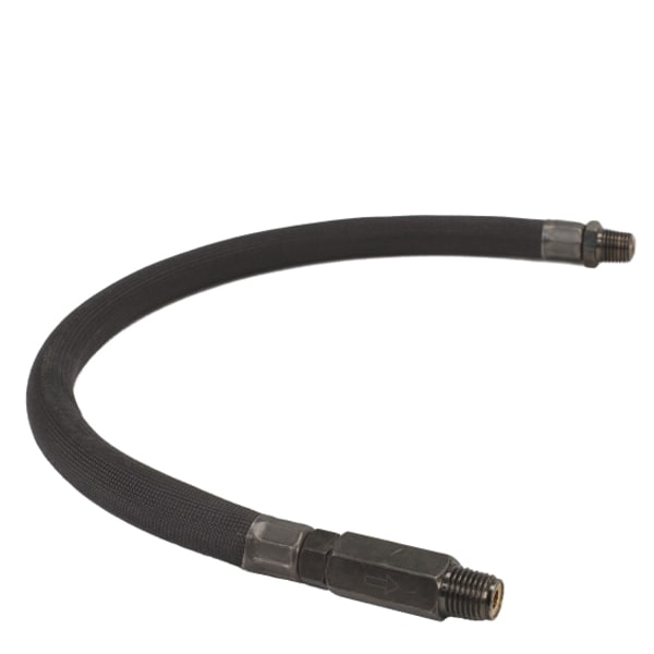 Black Sleeved Stainless Steel Braided Leader Hose