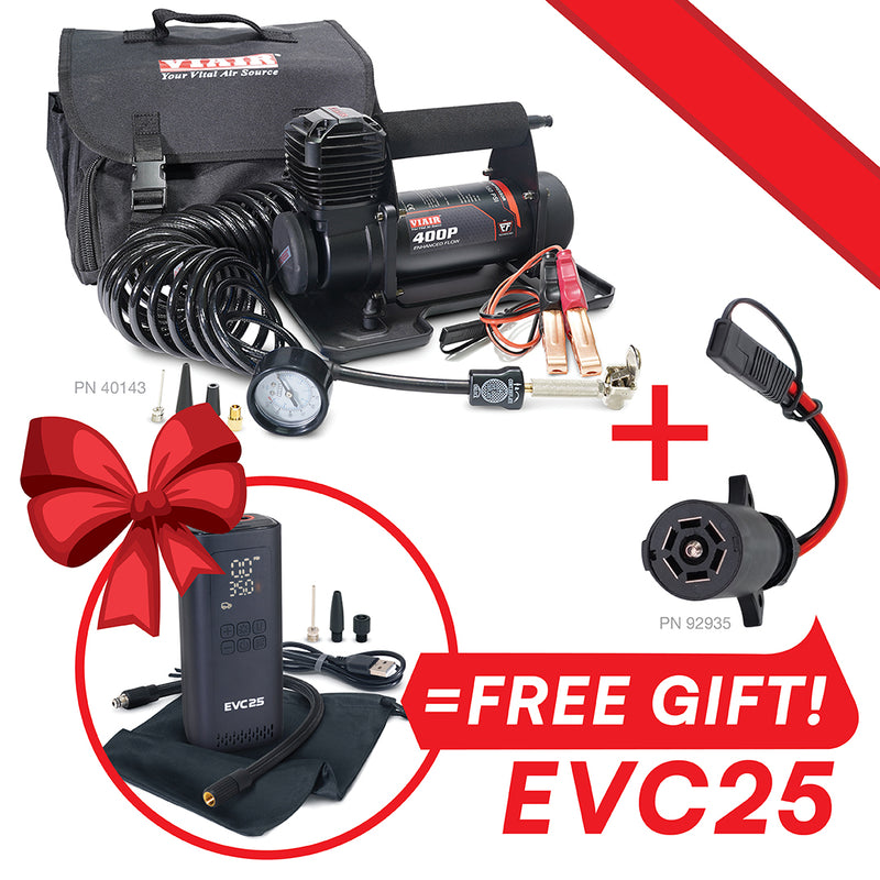 SAVE when you purchase 400P EF Portable Compressor + 7-Way Power Access Connector & Receive a FREE EVC25 (a $90.90 Value!)