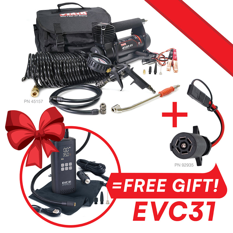 SAVE when you purchase 450P-RV EF Auto Portable Compressor + 7-Way Power Access Connector & Receive a FREE EVC31 (a $120.90 Value!)