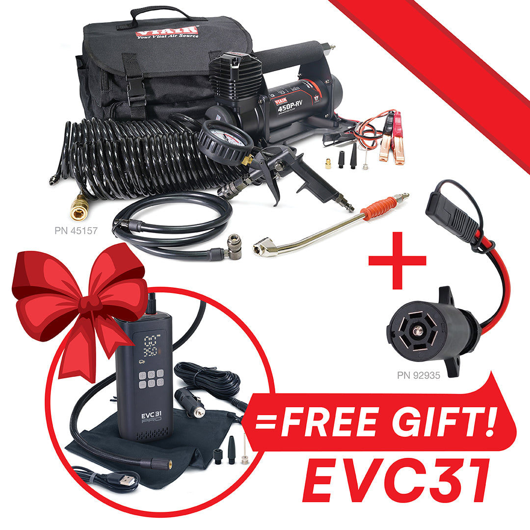 SAVE when you purchase 450P-RV EF Auto Portable Compressor + 7-Way Power Access Connector & Receive a FREE EVC31 (a $120.90 Value!)