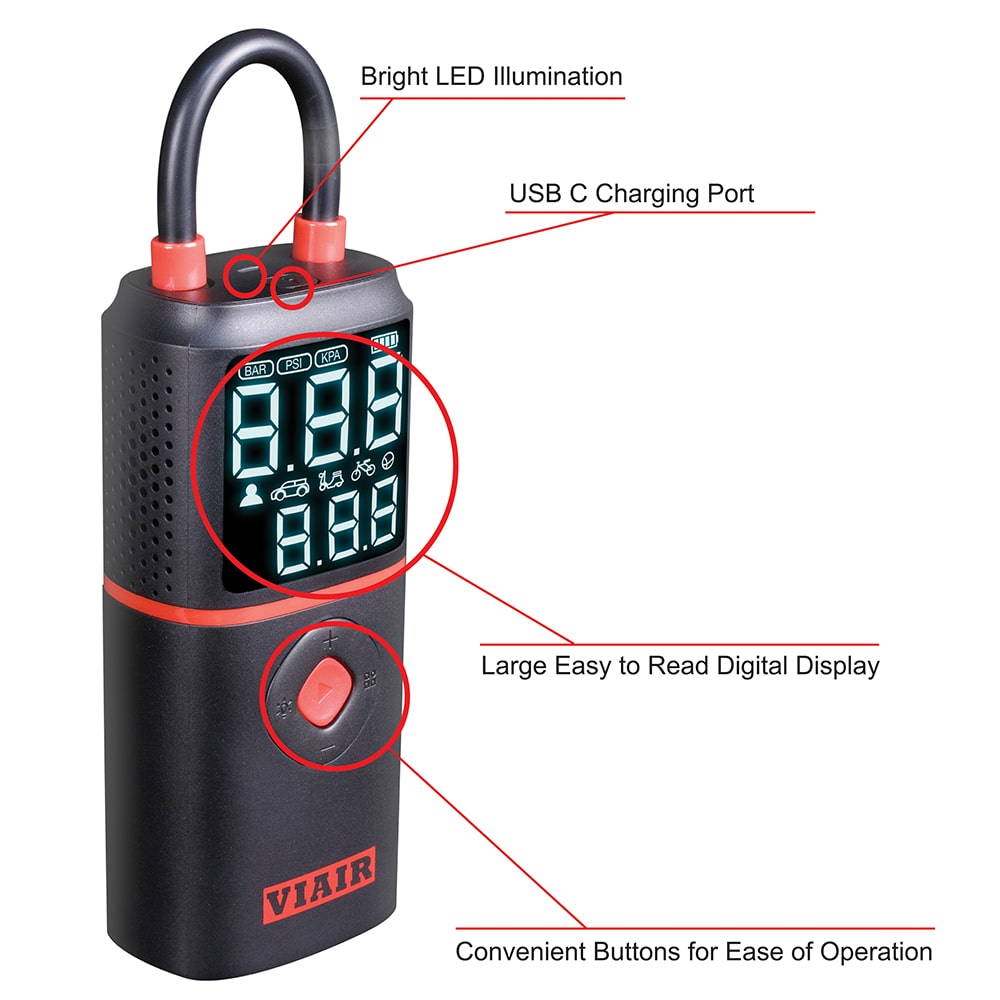 EVC23P Every Vehicle Carry™ Rechargeable Portable Tire Inflator