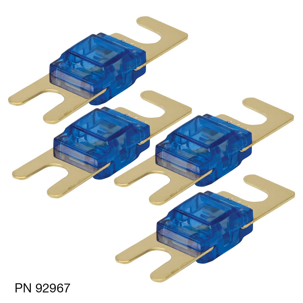 RECOIL Blocco di distribuzione con Fusibile Mini-ANL a 4 Vie MPG4 con Blocco di Terra, ciascun Blocco Positivo e Negativo con 2 ingressi di Calibro RECOIL Blocco di distribuzione con Fusibile Mini-ANL a 4 Vie MPG4 con Blocco di Terra, ciascun Blocco Positivo e Negativo con 2 ingressi di Calibro